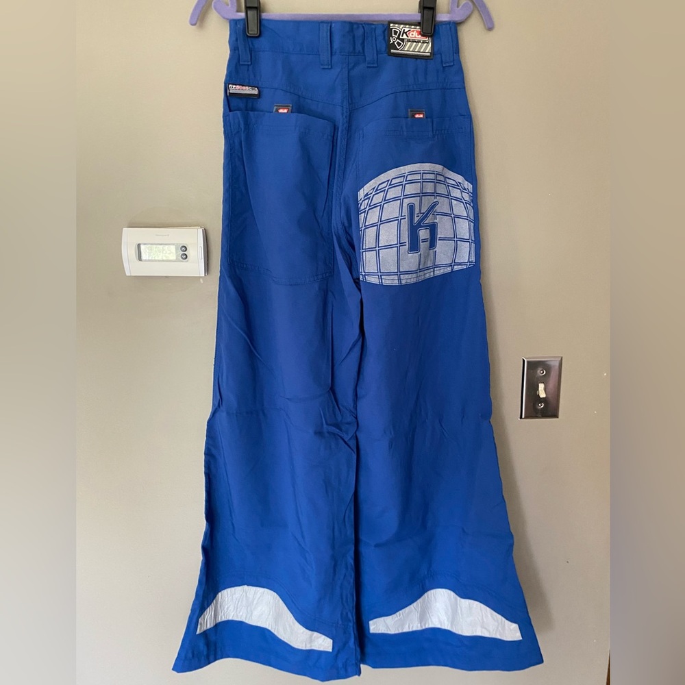 KIKWEAR KDUB Y2K Vintage Blue Baggy Wide Leg Landing Parachute Jnco Inspired 28 - Picture 4 of 12